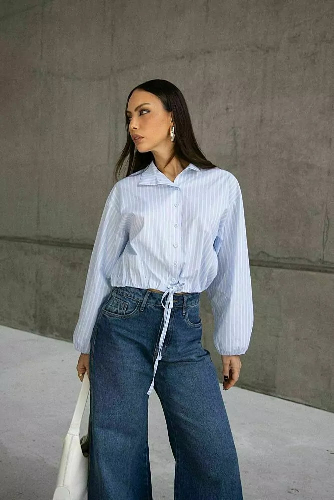 Camisa amarração bege